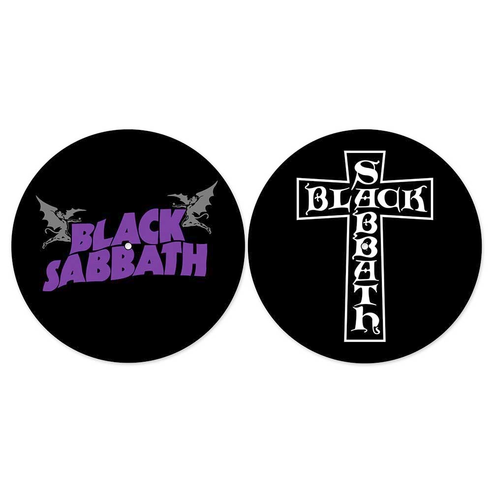 Black Sabbath - Purple Logo / Cross Logo Turntable Slipmat - Black